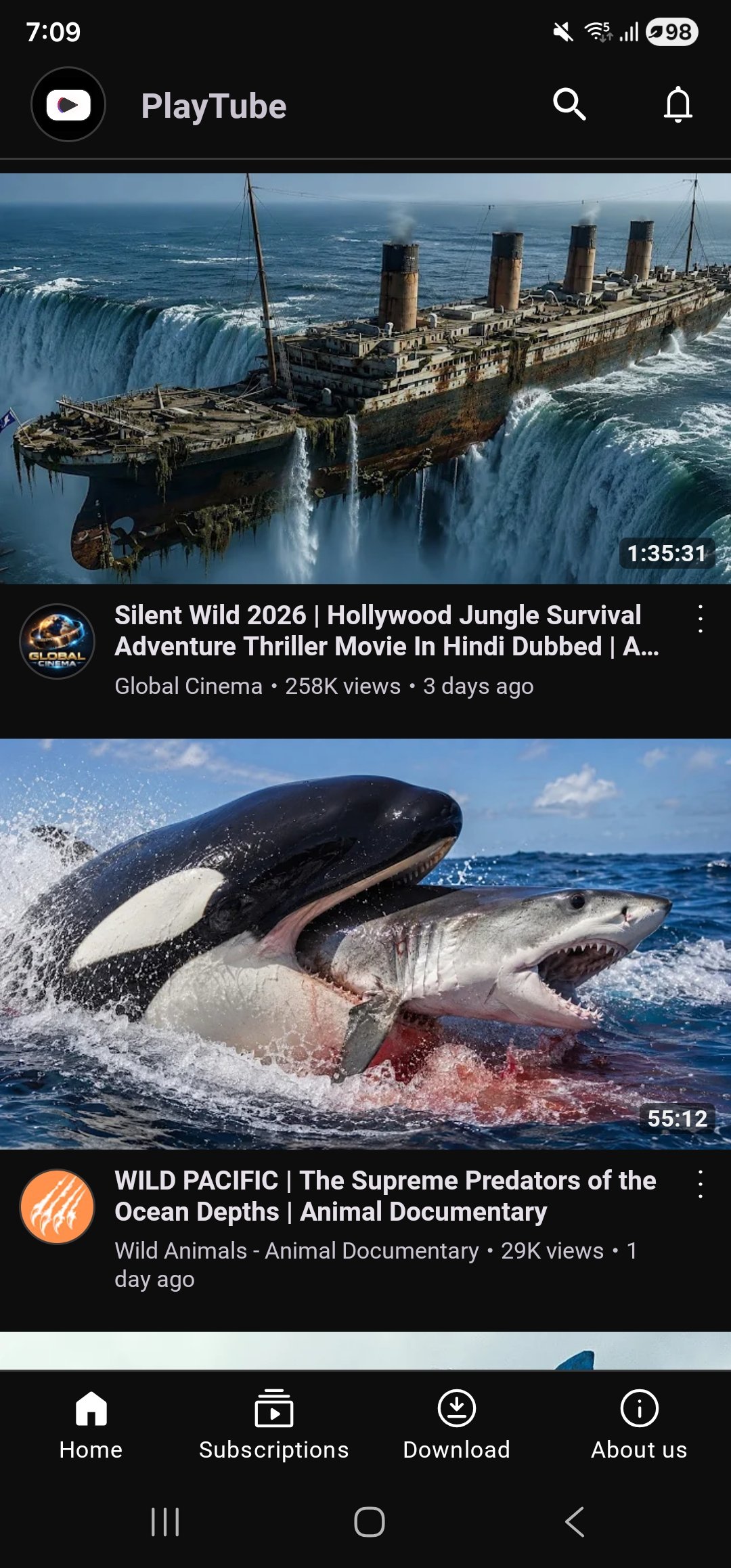 PlayTube app screenshot